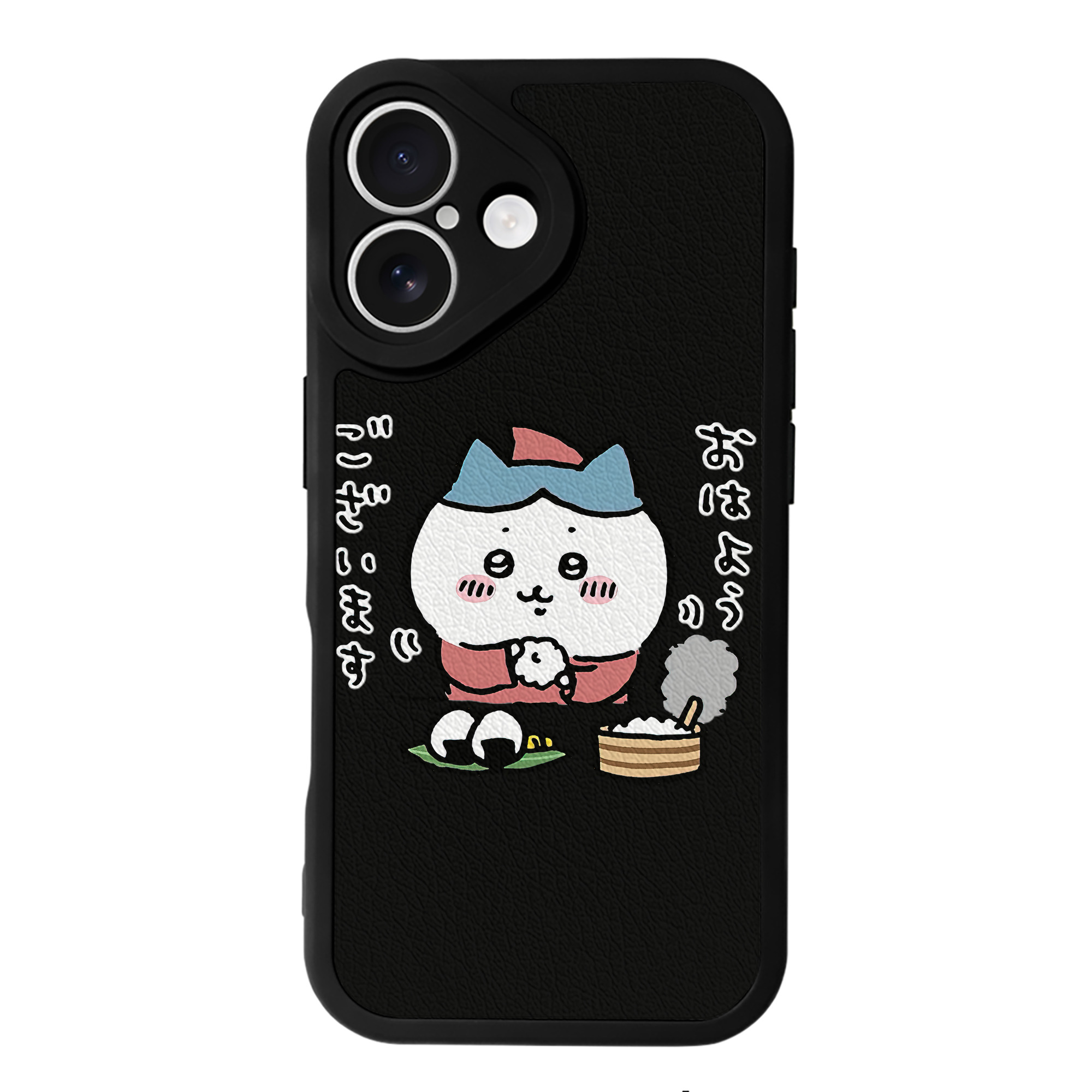 （画像用） ちいかわ ハチワレ Chii-kawa hachiware 【iPhone 16シリーズ対応】シリコンスマホケース（レザー調） 材質：シリコン